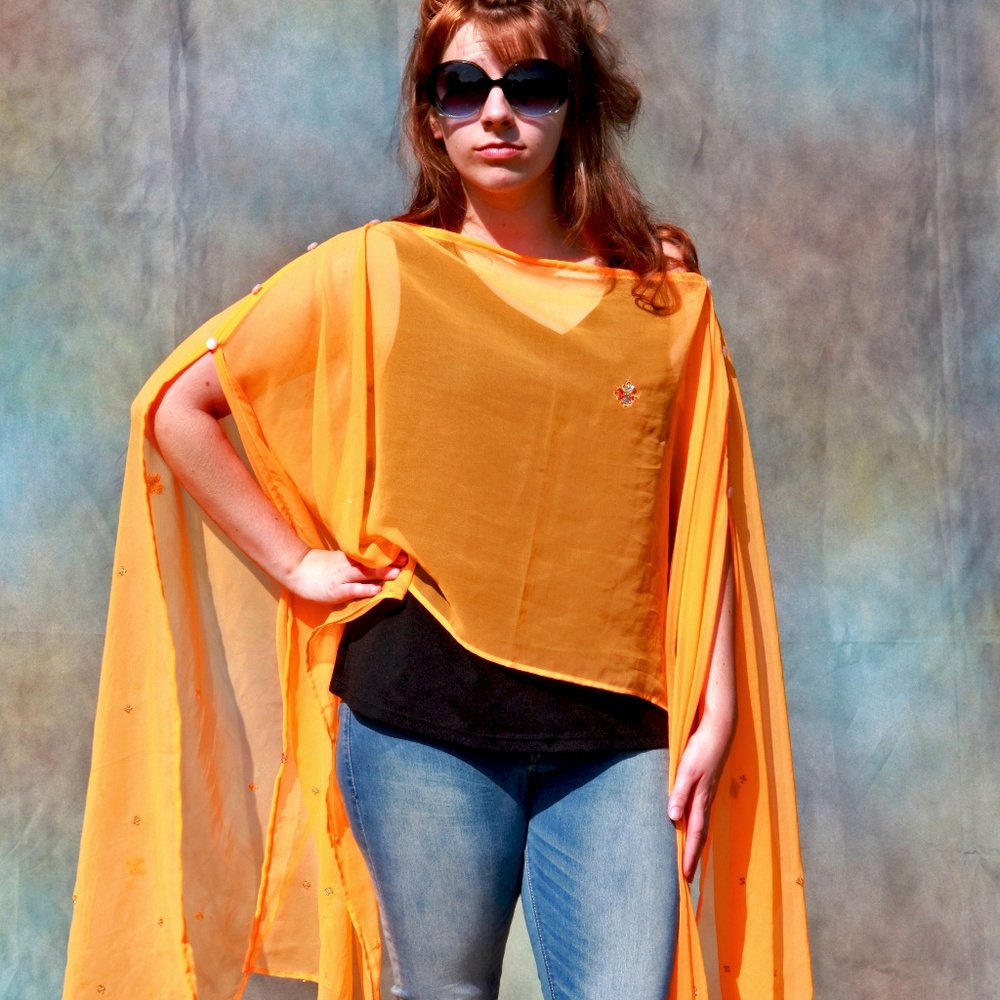 Exclusive, vintage, embroidered Indian wrap!